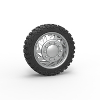 Front semi wheel for pickup Version 14 Scale 1:25 - Thumbnail 1