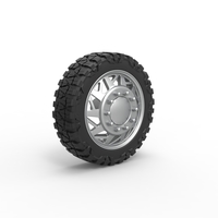 Front semi wheel for pickup Version 14 Scale 1:25 - Thumbnail 2