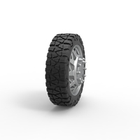 Front semi wheel for pickup Version 14 Scale 1:25 - Thumbnail 3