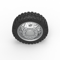 Front semi wheel for pickup Version 14 Scale 1:25 - Thumbnail 6