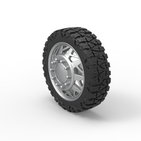 Front semi wheel for pickup Version 14 Scale 1:25 - Thumbnail 7