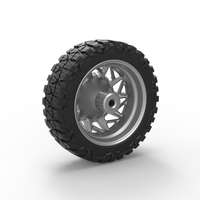 Front semi wheel for pickup Version 14 Scale 1:25 - Thumbnail 8