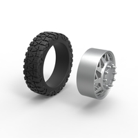 Front semi wheel for pickup Version 14 Scale 1:25 - Thumbnail 9