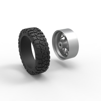 Front semi wheel for pickup Version 14 Scale 1:25 - Thumbnail 10