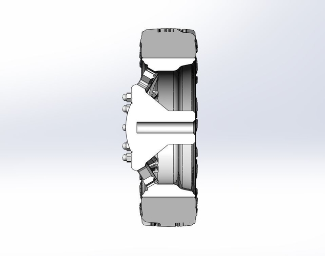 Front semi wheel for pickup Version 14 Scale 1:25 3D Print 524897