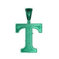 T ALPHABET PENDANT WITH ROUND DIAMOND  - Thumbnail 5