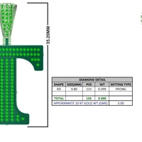 T ALPHABET PENDANT WITH ROUND DIAMOND  - Thumbnail 7