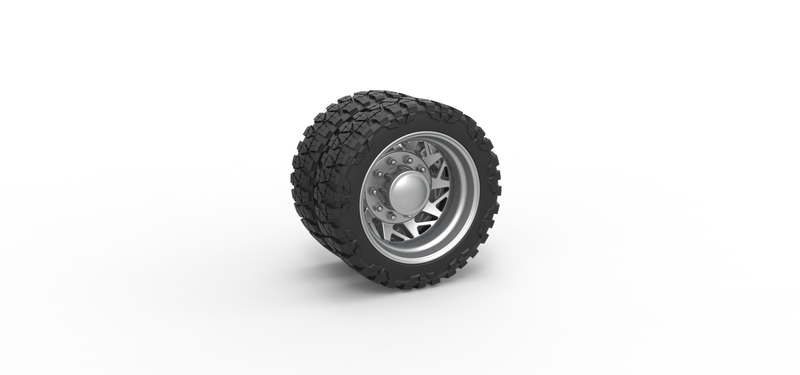 Rear semi wheel for pickup Version 14 Scale 1:25