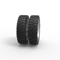 Rear semi wheel for pickup Version 14 Scale 1:25 - Thumbnail 3