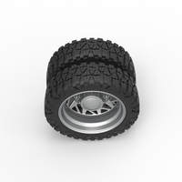 Rear semi wheel for pickup Version 14 Scale 1:25 - Thumbnail 6