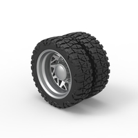 Rear semi wheel for pickup Version 14 Scale 1:25 - Thumbnail 7