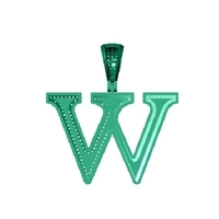 W ALPHABET PENDANT WITH ROUND DIAMOND - Thumbnail 5