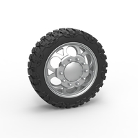 Front semi wheel for pickup Version 15 Scale 1:25 - Thumbnail 1
