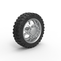 Front semi wheel for pickup Version 15 Scale 1:25 - Thumbnail 2
