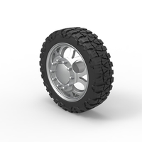 Front semi wheel for pickup Version 15 Scale 1:25 - Thumbnail 7