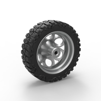Front semi wheel for pickup Version 15 Scale 1:25 - Thumbnail 8