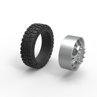 Front semi wheel for pickup Version 15 Scale 1:25 - Thumbnail 9