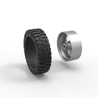 Front semi wheel for pickup Version 15 Scale 1:25 - Thumbnail 10
