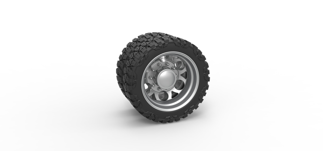 Rear semi wheel for pickup Version 15 Scale 1:25 3D Print 524955