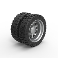 Rear semi wheel for pickup Version 15 Scale 1:25 - Thumbnail 2