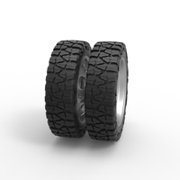 Rear semi wheel for pickup Version 15 Scale 1:25 - Thumbnail 3