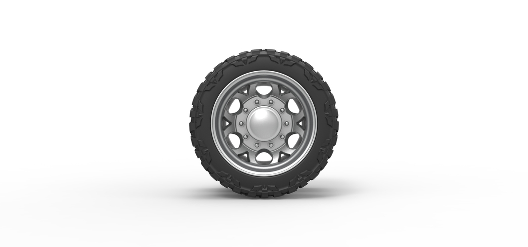 Rear semi wheel for pickup Version 15 Scale 1:25 3D Print 524959