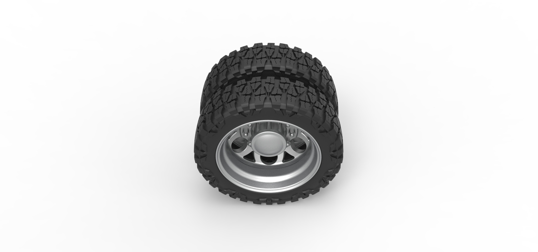 Rear semi wheel for pickup Version 15 Scale 1:25 3D Print 524960