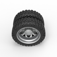 Rear semi wheel for pickup Version 15 Scale 1:25 - Thumbnail 6