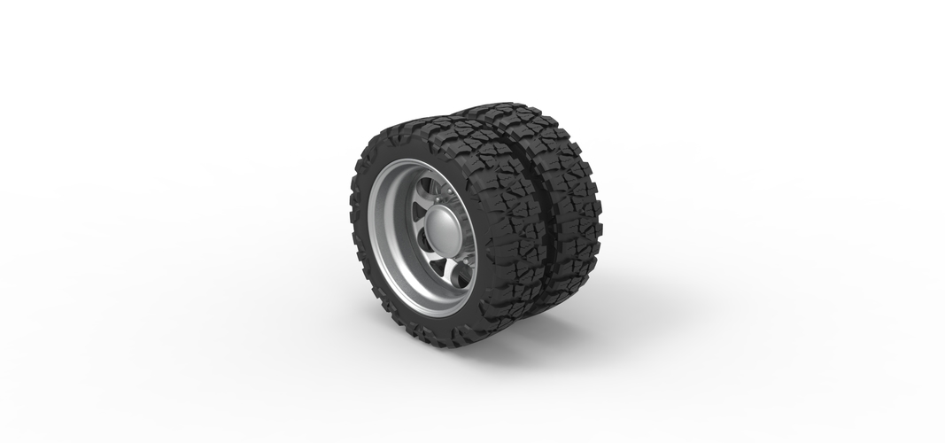 Rear semi wheel for pickup Version 15 Scale 1:25 3D Print 524961