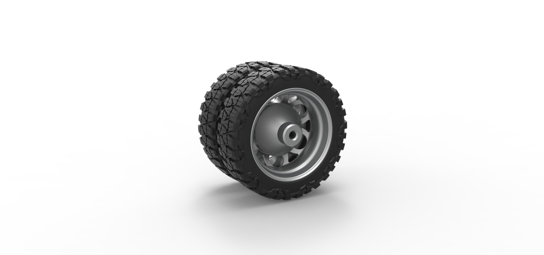 Rear semi wheel for pickup Version 15 Scale 1:25 3D Print 524962