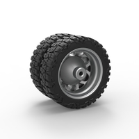 Rear semi wheel for pickup Version 15 Scale 1:25 - Thumbnail 8