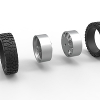 Rear semi wheel for pickup Version 15 Scale 1:25 - Thumbnail 10