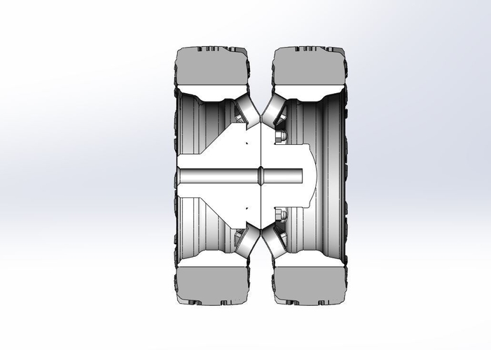 Rear semi wheel for pickup Version 15 Scale 1:25 3D Print 524965