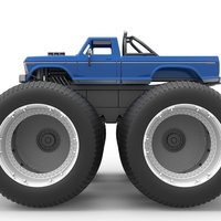 Vintage Monster Truck with double wheels Scale 1:25 - Thumbnail 7