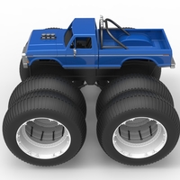 Vintage Monster Truck with double wheels Scale 1:25 - Thumbnail 8