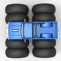 Vintage Monster Truck with double wheels Scale 1:25 - Thumbnail 9