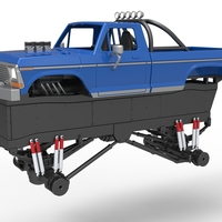 Vintage Monster Truck with double wheels Scale 1:25 - Thumbnail 14