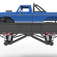 Vintage Monster Truck with double wheels Scale 1:25 - Thumbnail 16