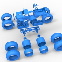 Vintage Monster Truck with double wheels Scale 1:25 - Thumbnail 19