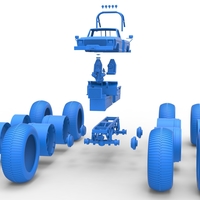 Vintage Monster Truck with double wheels Scale 1:25 - Thumbnail 21