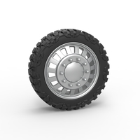 Front semi wheel for pickup Version 16 Scale 1:25 - Thumbnail 1
