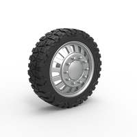 Front semi wheel for pickup Version 16 Scale 1:25 - Thumbnail 2