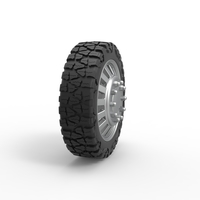 Front semi wheel for pickup Version 16 Scale 1:25 - Thumbnail 3