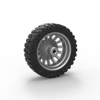 Front semi wheel for pickup Version 16 Scale 1:25 - Thumbnail 8