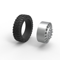 Front semi wheel for pickup Version 16 Scale 1:25 - Thumbnail 9