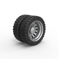 Rear semi wheel for pickup Version 16 Scale 1:25 - Thumbnail 2