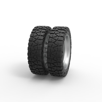 Rear semi wheel for pickup Version 16 Scale 1:25 - Thumbnail 3