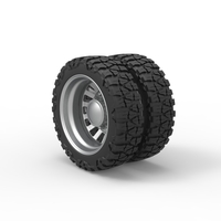 Rear semi wheel for pickup Version 16 Scale 1:25 - Thumbnail 7