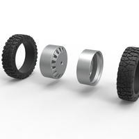 Rear semi wheel for pickup Version 16 Scale 1:25 - Thumbnail 9