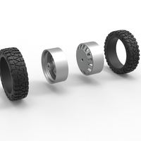 Rear semi wheel for pickup Version 16 Scale 1:25 - Thumbnail 10